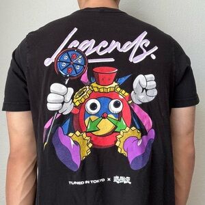 Tuned in Tokyo x Yu Gi Oh Anime Graphics Black Tee Shirt
